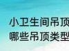 小卫生间吊顶类型有哪些 小卫生间有哪些吊顶类型