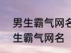 男生霸气网名2022最新版的 超酷男生霸气网名