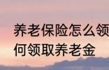 养老保险怎么领取养老金 养老保险如何领取养老金