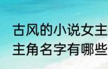 古风的小说女主角名字 古风的小说女主角名字有哪些